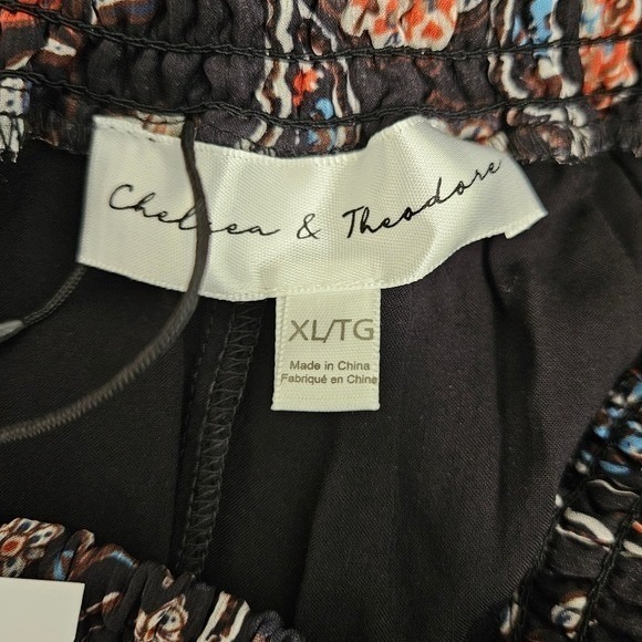 Womens NEW Tiered Skirt Boho Sheer Lined Flowy Feminine Multi Color XL Pull on - Picture 2 of 12